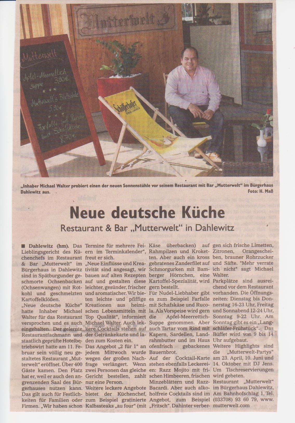 Artikel - Neue deutsche Küche